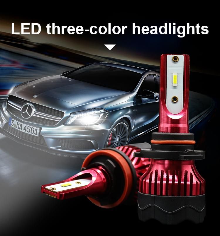 Mini K5 LED Headlight Csp Chips Cooling Fan H11 H13 9006 9005 H4 Car LED Auto Light 8000K