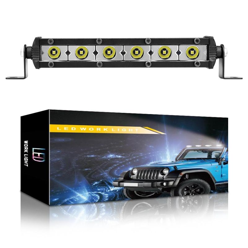 Dxz Single Row 3030 Light Bar 18W 6LED 12-24V Work Light Auto Parts Car Accessories Spotlight