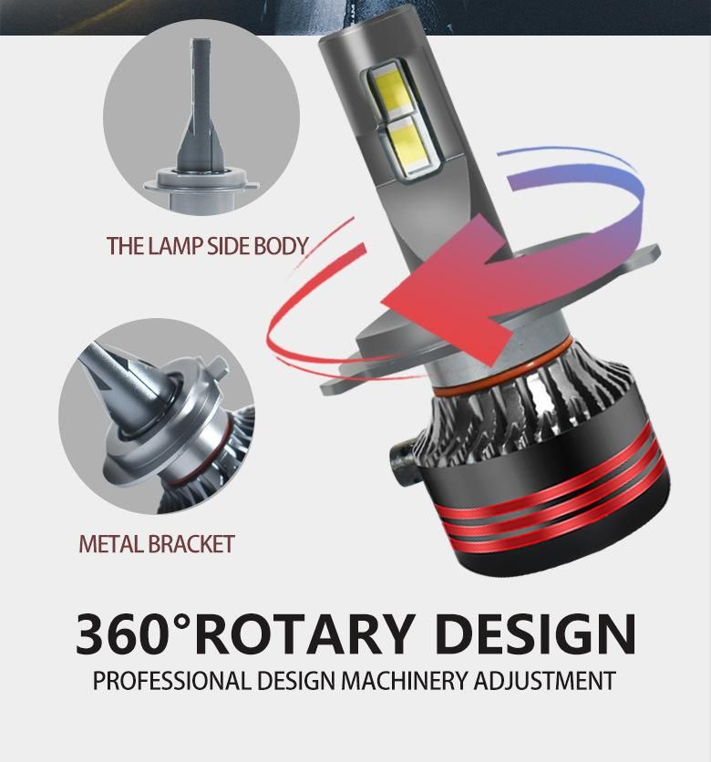 Quick Start M8 PRO 100W 6000K 9006 Hb4 H4 H7 LED Headlight 9005 Hb3 LED Light Bulb Car H11 LED Headlight