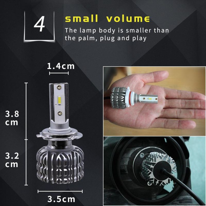 Wholesale 24 Volt Convertion Kits 12V Car LED Lights H11 H1 9005 9006 H4 H7 Auto Fanless K1 LED Headlight