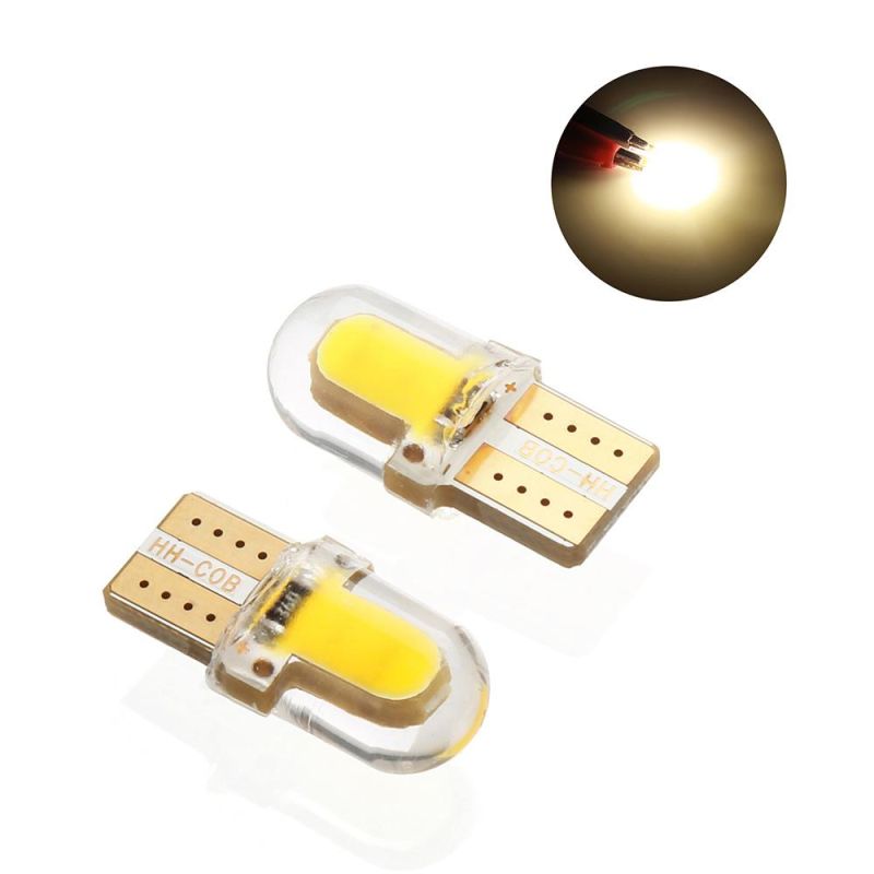 10PCS Auto T10 LED Cold White 194 W5w LED 168 COB Silica Car Super Bright Turn Side License Plate Light Lamp Bulb DC 12V