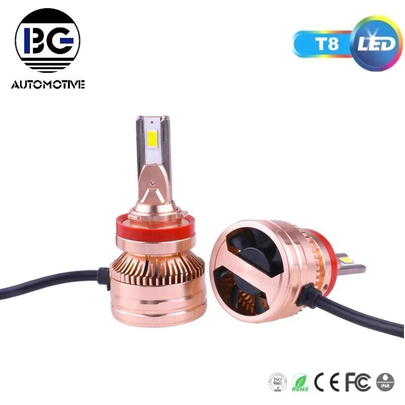 2021 Super Bright 60000lm LED H7 H11 Bulbs High Power 12V 24V Fan Cooling T8 H1 H3 880 Hb3 9006 H11 H4 LED Headlight for Car