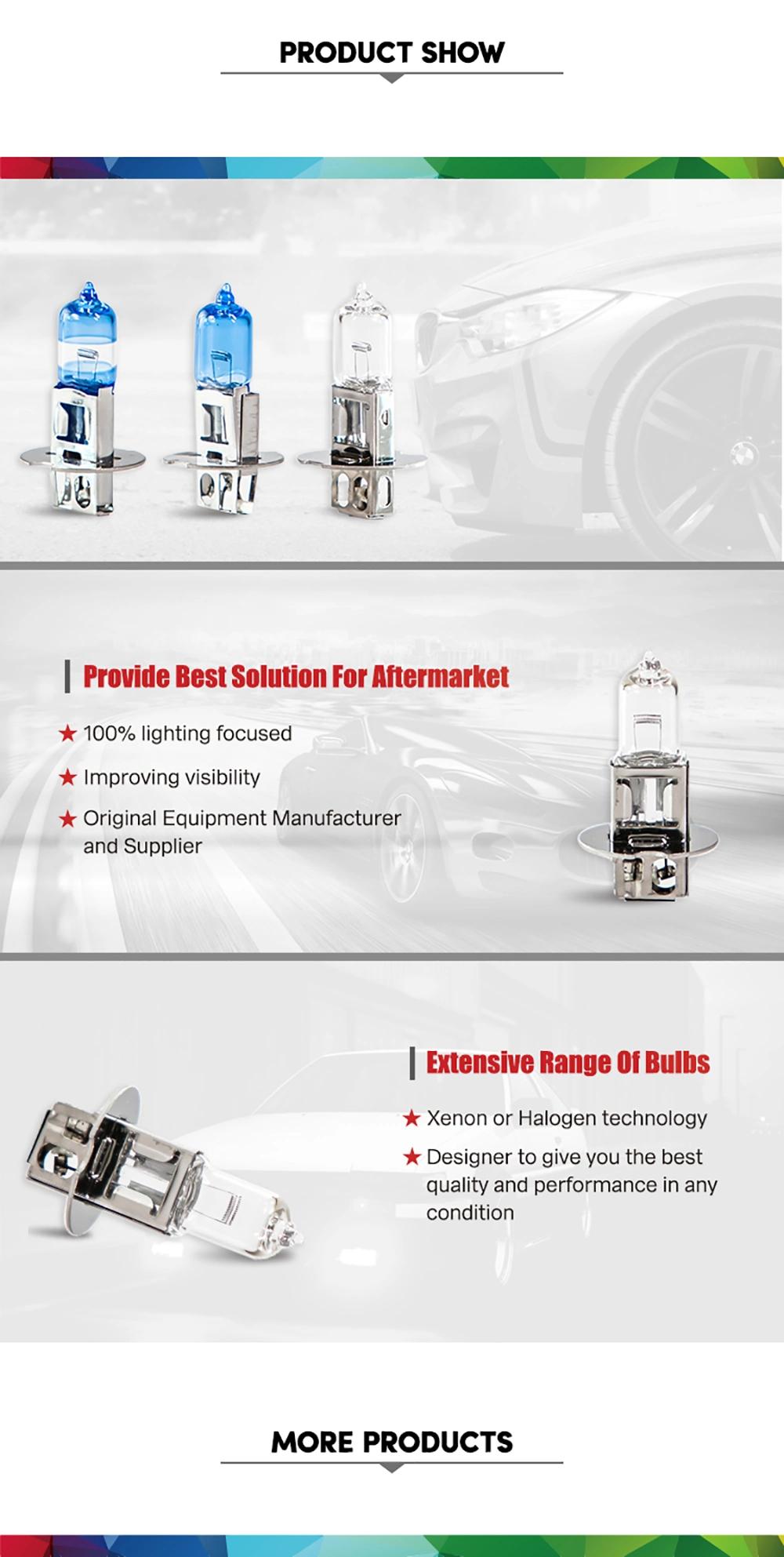 Manufacturer H3 12V 100W Blue Super White Car Lamp Headlight Auto Halogen Bulb